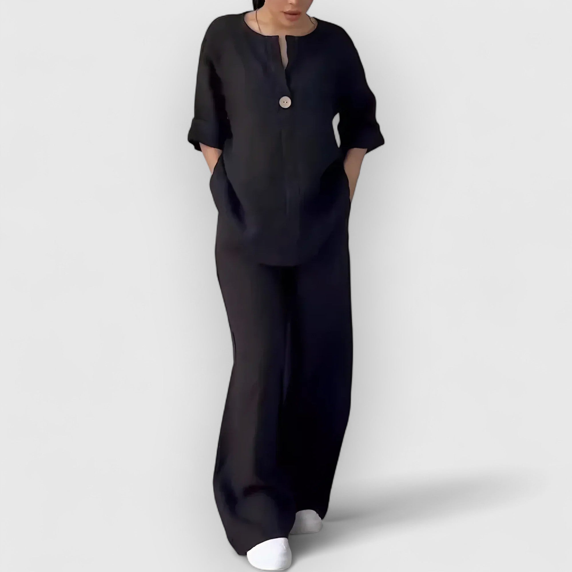 Salonen™ | Margherita – Kaksiosainen pellavasekoitesetti rentoon, eleganttiin tyyliin