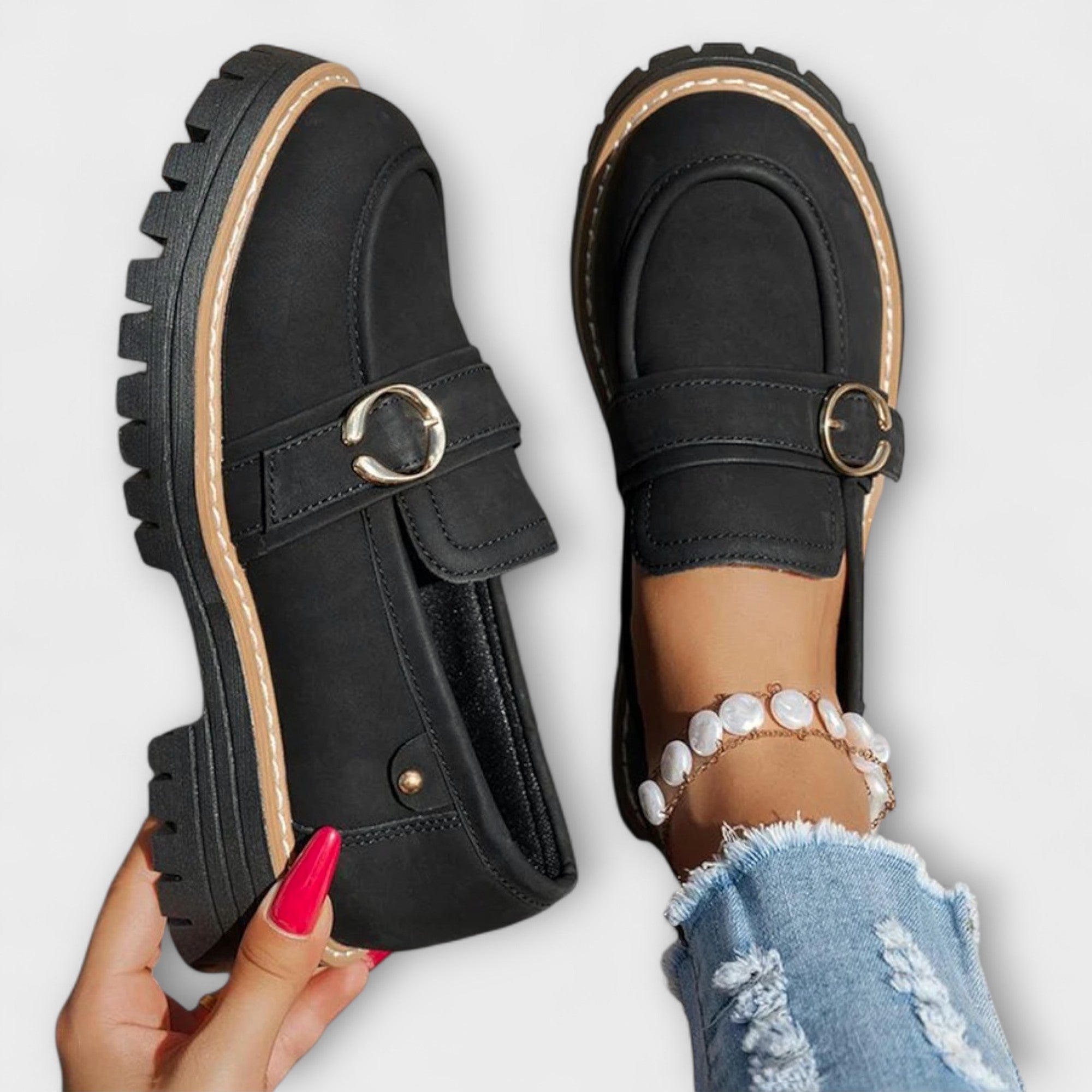 Salonen™ | Lora – Rentot Loafers Pyöreällä Varvalla