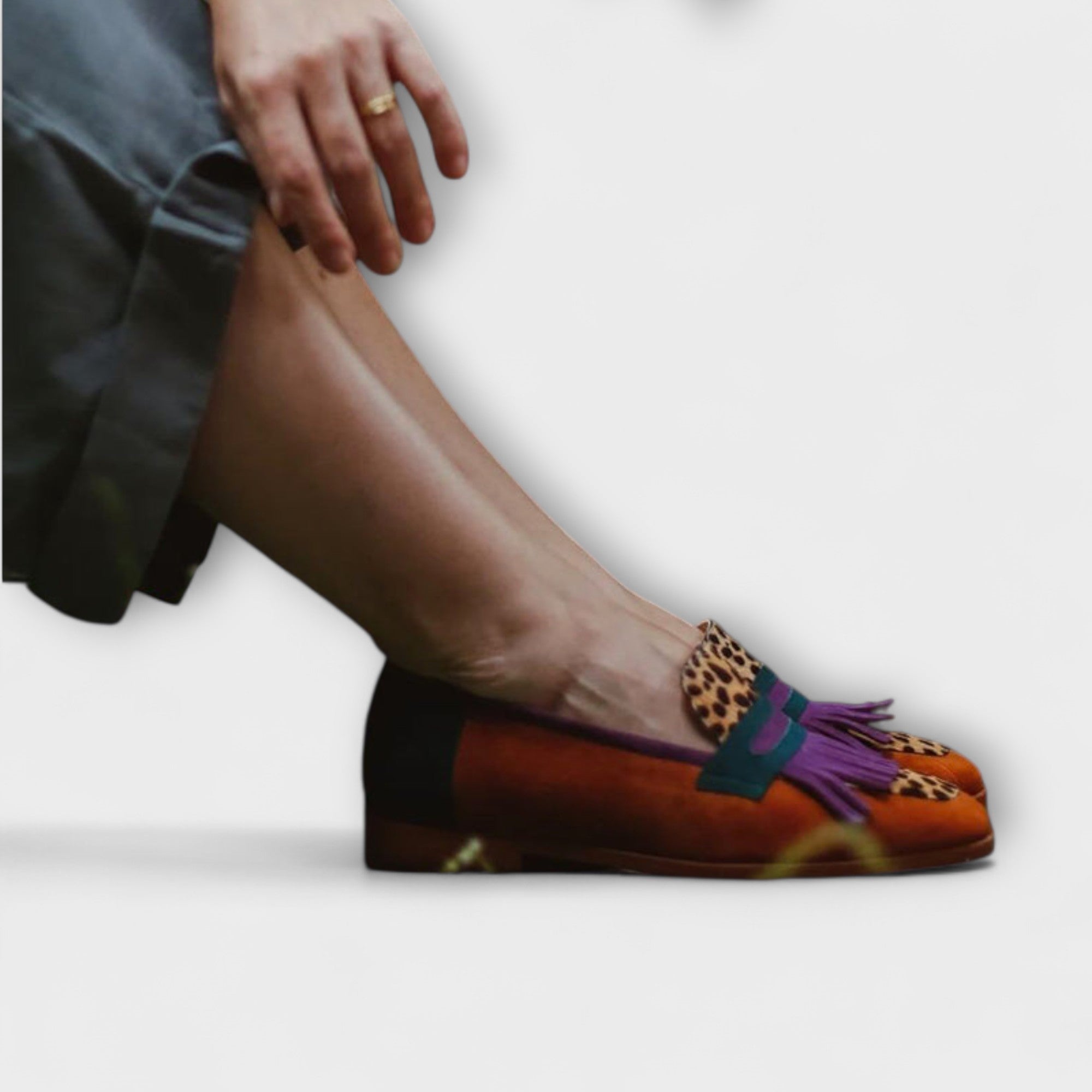 Salonen™ | Fallon – Ruskea Loafer Leopardi-kuviolla