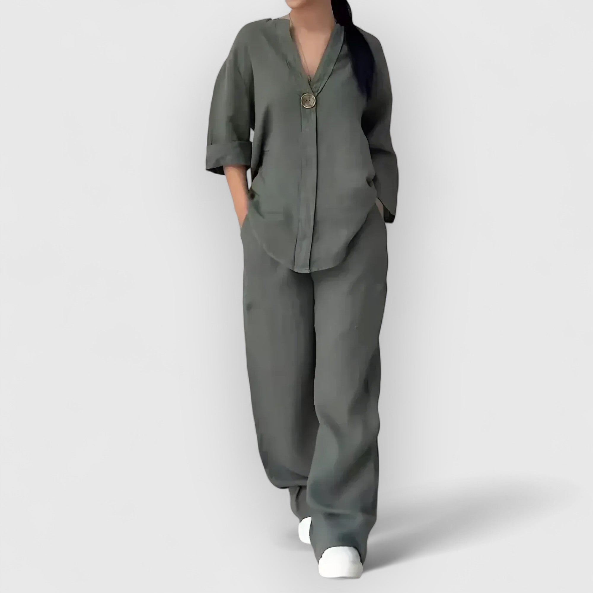 Salonen™ | Margherita – Kaksiosainen pellavasekoitesetti rentoon, eleganttiin tyyliin