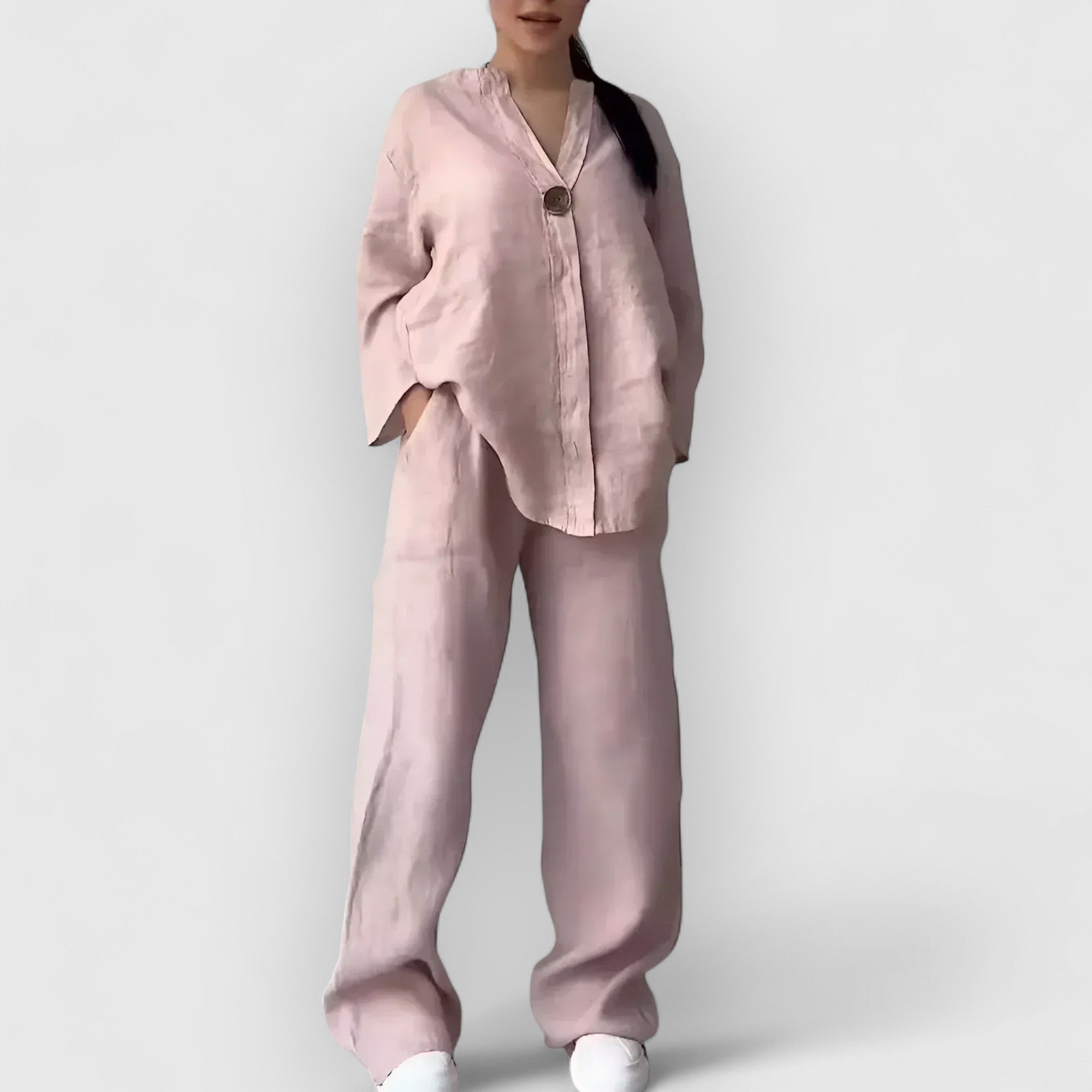 Salonen™ | Margherita – Kaksiosainen pellavasekoitesetti rentoon, eleganttiin tyyliin
