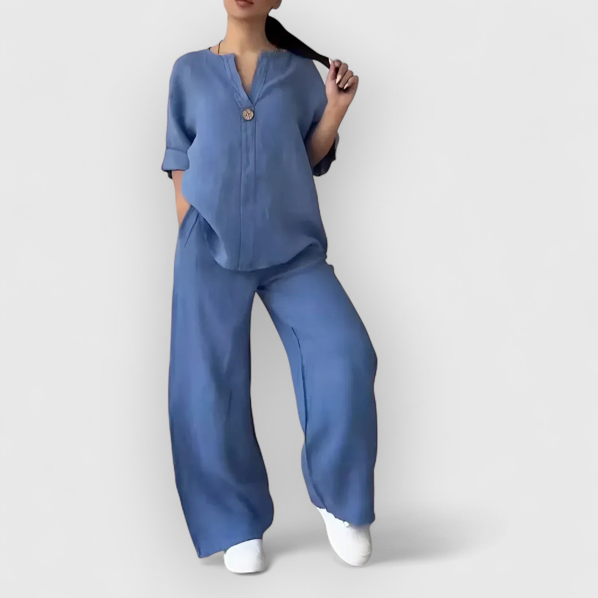 Salonen™ | Margherita – Kaksiosainen pellavasekoitesetti rentoon, eleganttiin tyyliin
