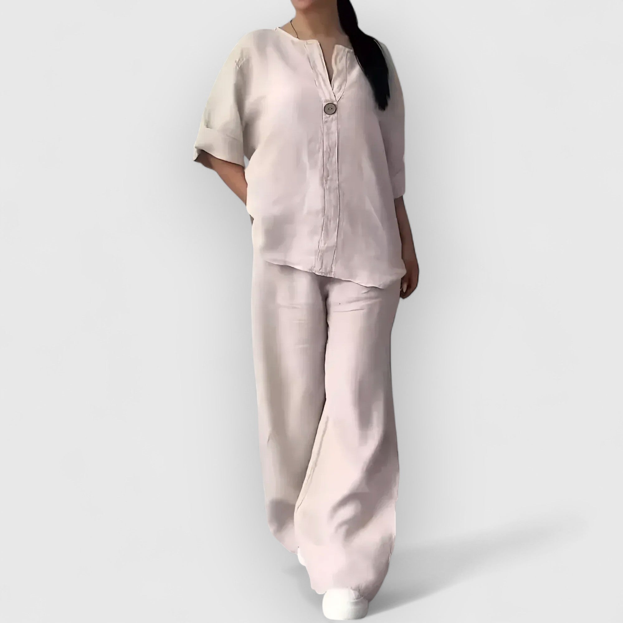 Salonen™ | Margherita – Kaksiosainen pellavasekoitesetti rentoon, eleganttiin tyyliin
